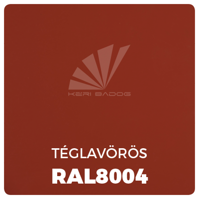 lemez színek - téglavörös, RAL8004