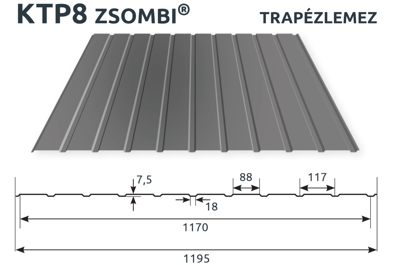 ktp8 trapézlemez