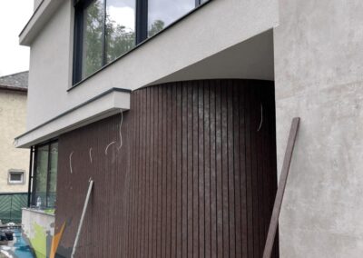 Easy lamella Cor-Ten burkolat, családi ház
