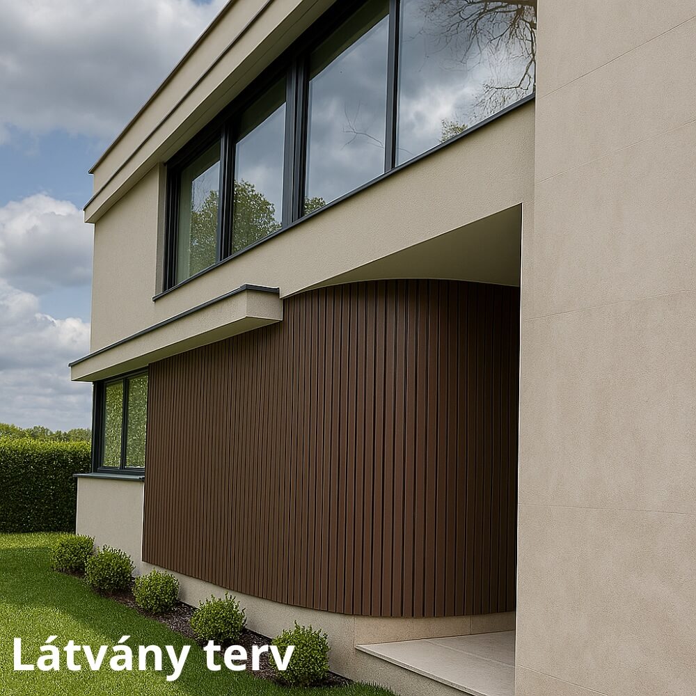 Easy lamella Cor-Ten burkolat, családi ház